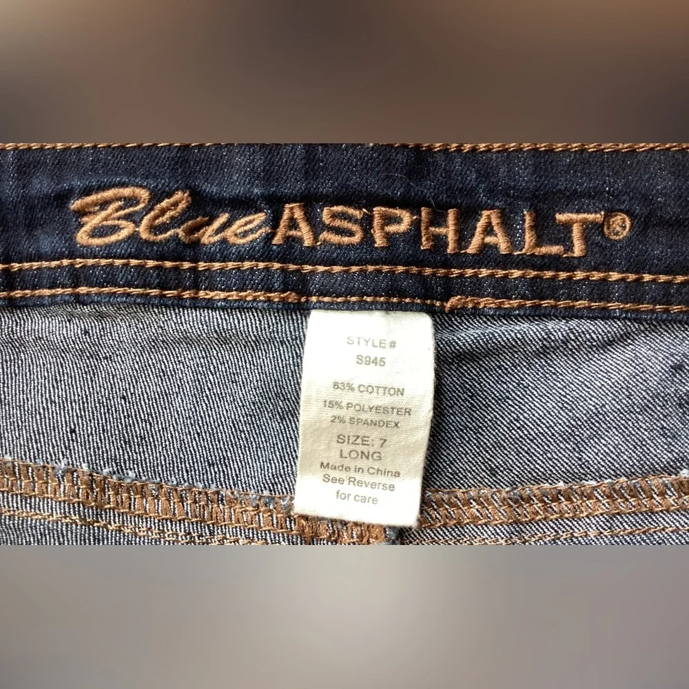 Blue Asphalt Juniors Size 7 Long Skinny Jeans - Picture 3 of 4